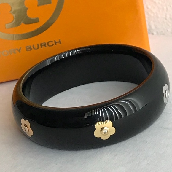 Tory Burch Jewelry - NWOT Tory Burch Black Tricolor Bangle